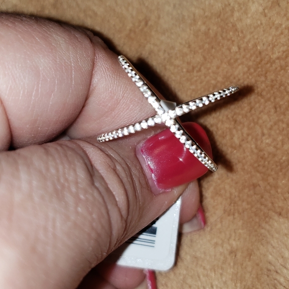 Sz 8, Cubic Zirconia Rhodium Over Sterling Silver Ring .60ctw, NWT - Picture 5 of 14